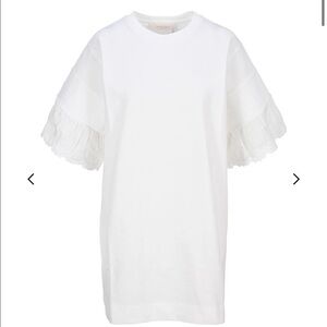 See by Chloe Dress Ruffled Trim T-Shirt Dress - XS